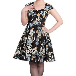 Hell bunny moonlight birds dress